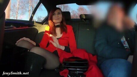 Sexy rich woman shows everything to the stranger. Elite Car Driver by Jeny Smith