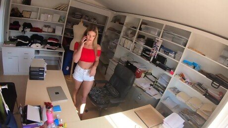 Sweet heart has to fuck her way out of this situation
