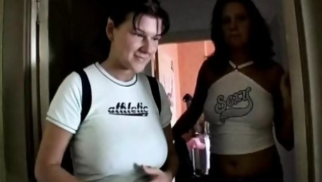 Two naughty German girls getting filmed while masturbating