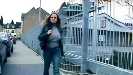Super curvy German chick in solo action with her dong