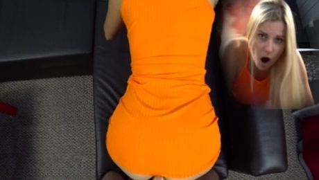 Pure POV fucking in Tight Orange Dress - Letty Black Moves Her Booty