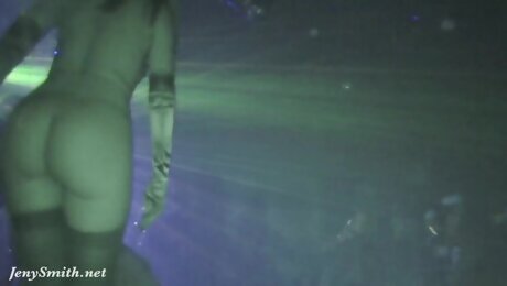 Crazy Halloween Bottomless. Upskirt And Real Hidden Cam In Night Club By